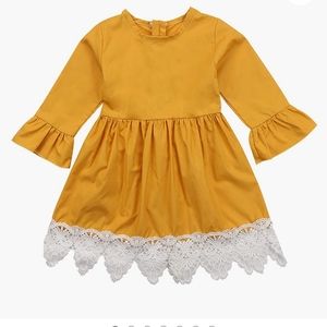 Yellow a-line dress
